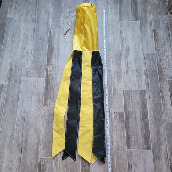 Iowa Hawkeyes Windsock, University of Iowa, Black/Yellow Streamers, NWOT - Picture 3 of 3